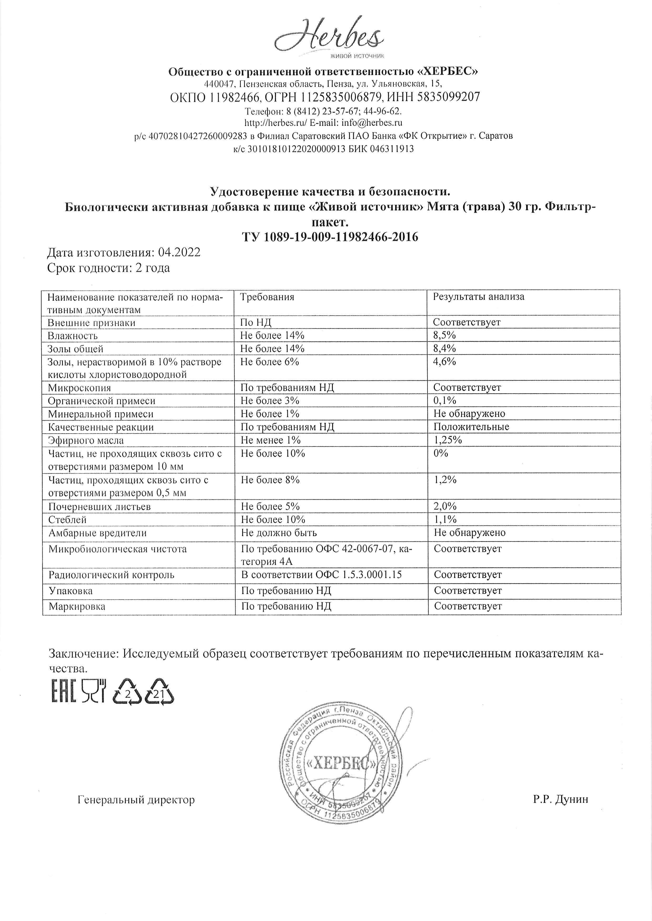 Паспорт №042022